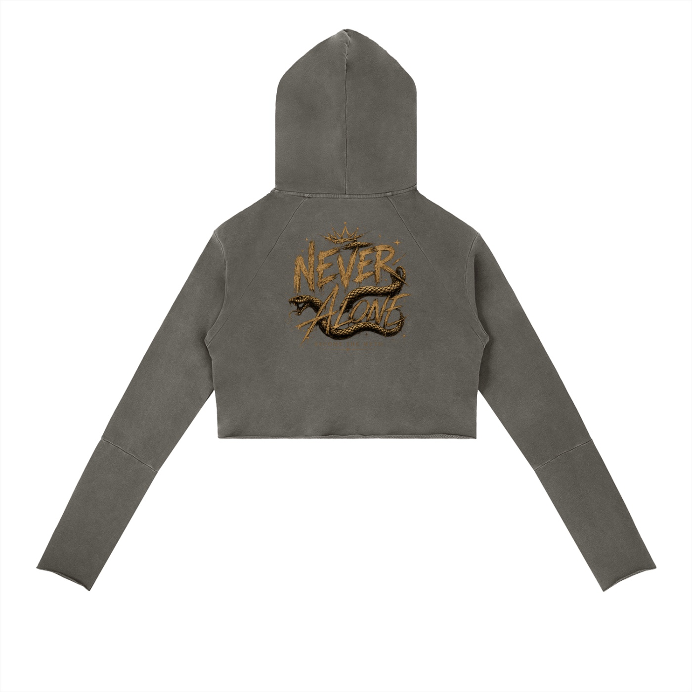 Raw Edge Cropped Hoodie - Image 6