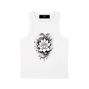 Twin Serpent Lotus Tank Top